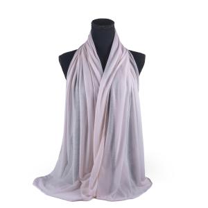 Cotton and Chiffon Scarf with Fine Stitch Edges - Peach
