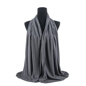 Cotton and Chiffon Scarf with Fine Stitch Edges - LIght Olive Green