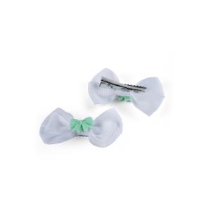 Girl's Double Layered with mini Bow Accent Hair Clip